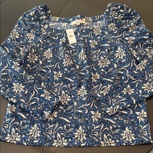 NWT Loft blue blouse